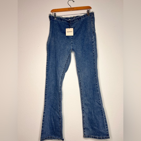 superdown Denim - Superdown Blue Flare Wide Leg Jeans